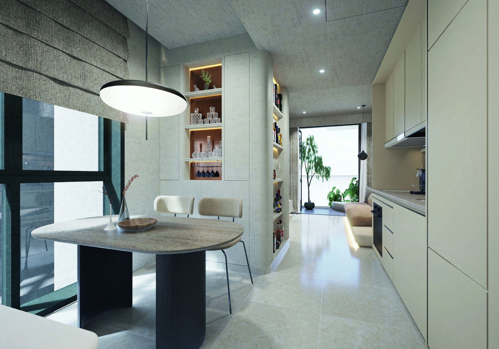 Show unit dining and kitchen (for illustration only)