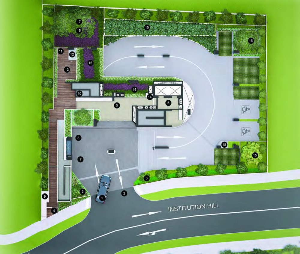Ground-level site plan